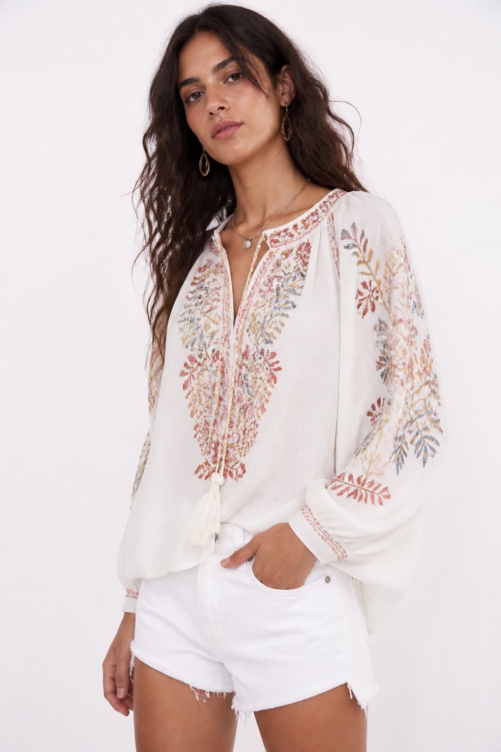 Embroidered Boho Blouse